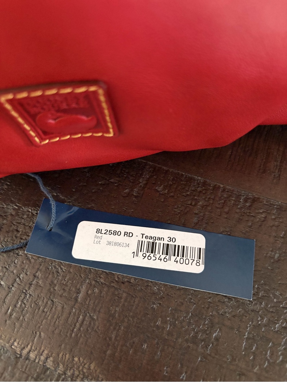 Dooney & Bourke Red Florentine Leather Teagan 30 Bag - Picture 11 of 11